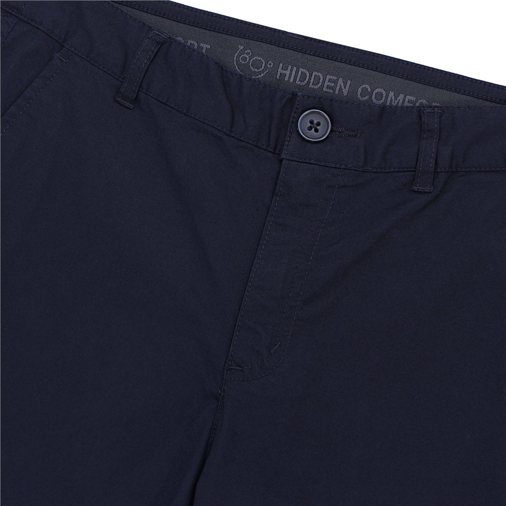 Women's Cotton Elastane Twill Mid Rise Elastic Waist Pants - Giordano