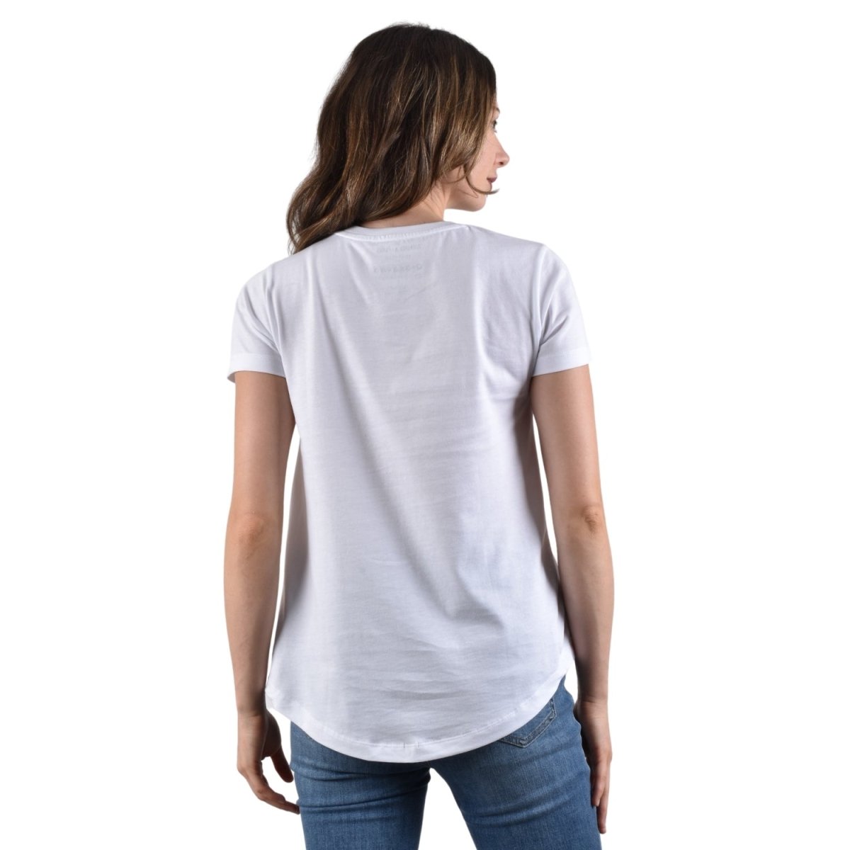 Women's Cotton Jersey Crew Neck Logo Print Tee - Giordano