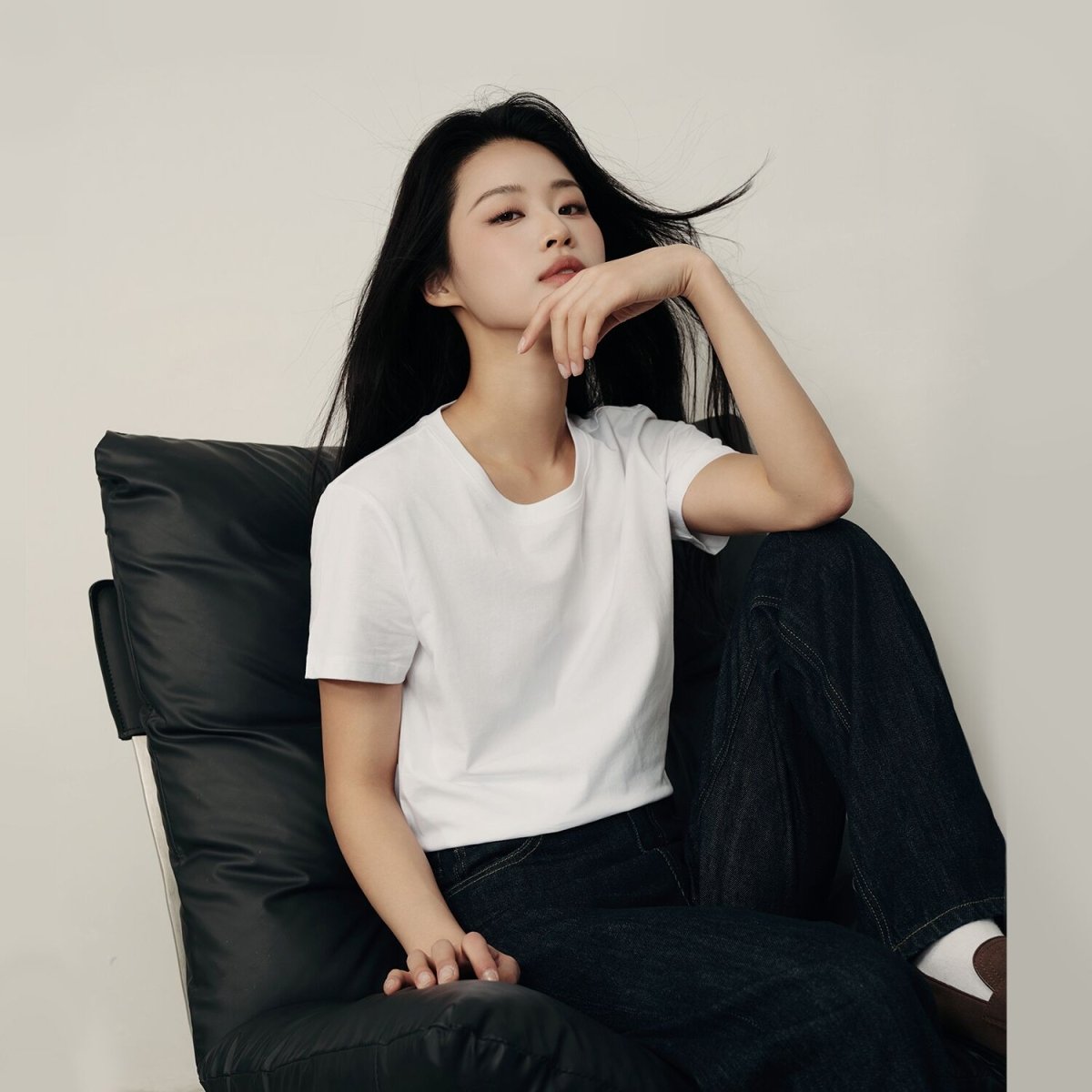Women's Cotton Jersey Loose Fit Crew Neck Tee | Korea Collection - Giordano