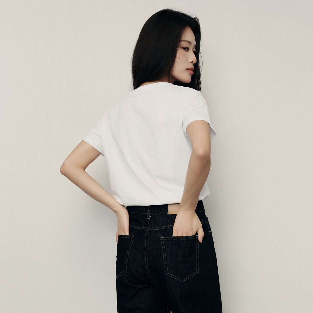 Women's Cotton Jersey Loose Fit Crew Neck Tee | Korea Collection - Giordano