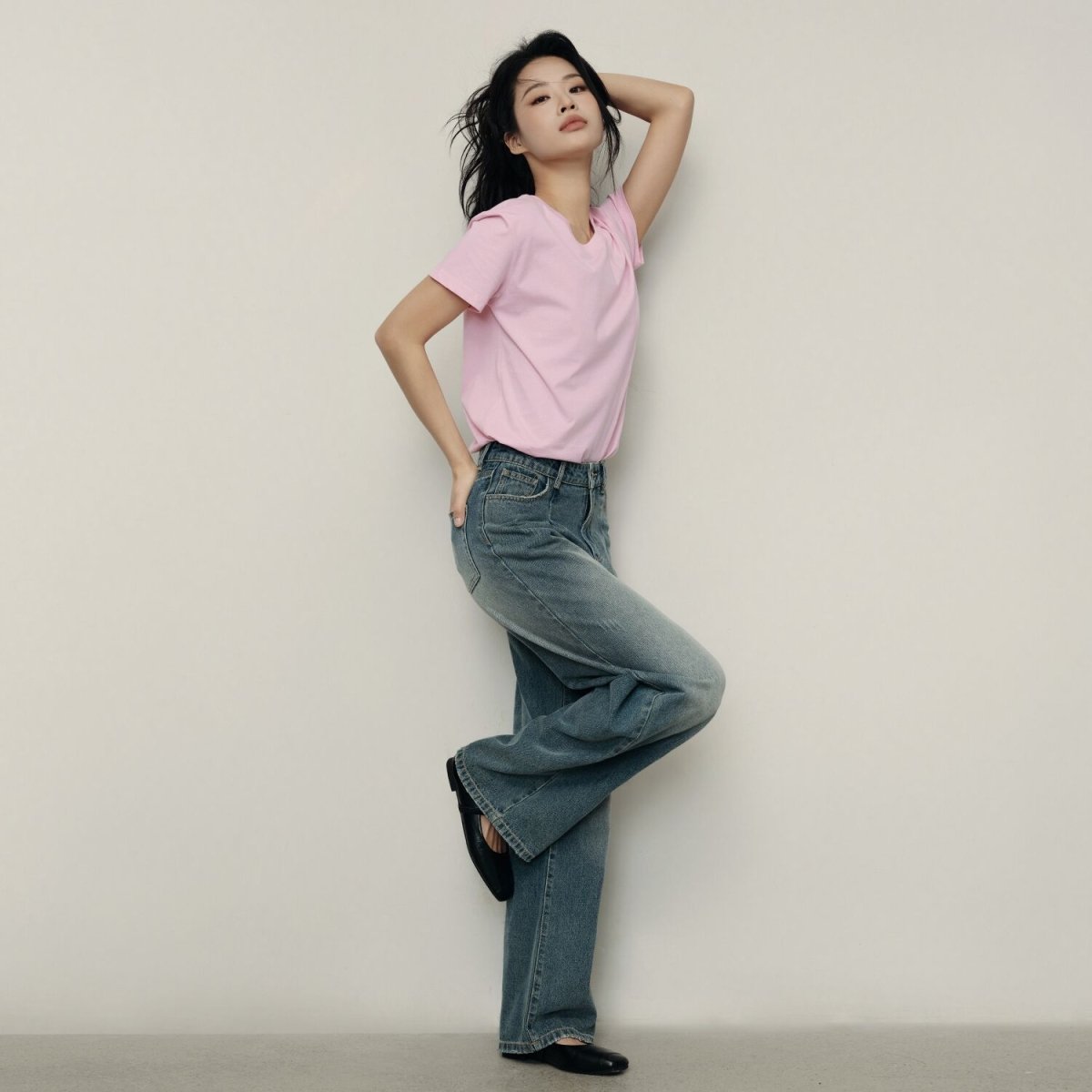 Women's Cotton Jersey Loose Fit Crew Neck Tee | Korea Collection - Giordano