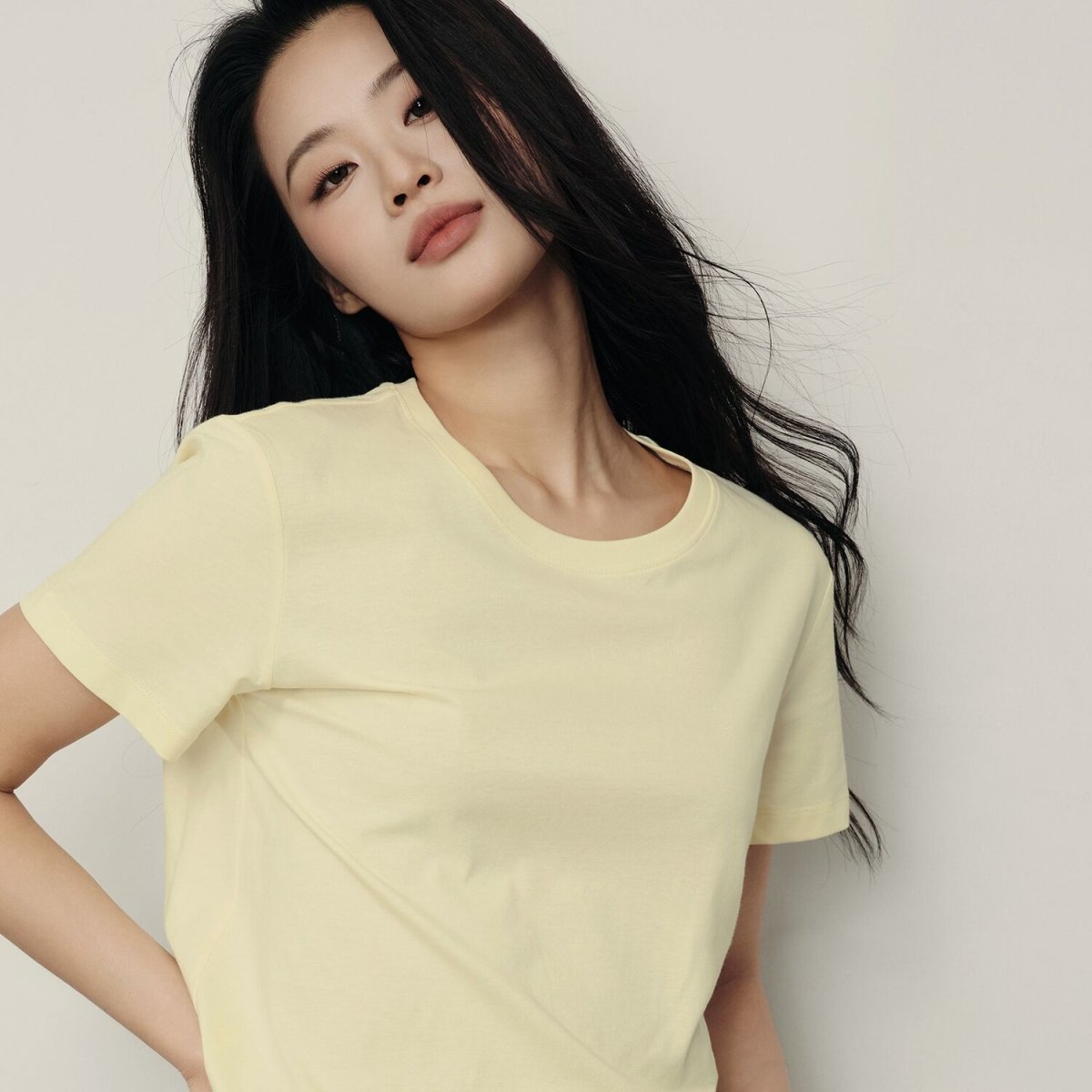 Women's Cotton Jersey Loose Fit Crew Neck Tee | Korea Collection - Giordano