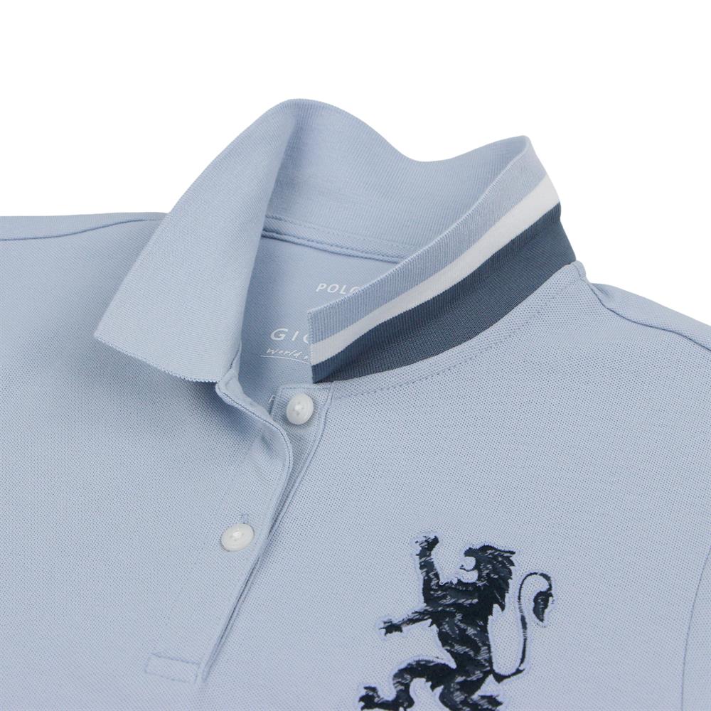 Women's Cotton Lycra 3D Lion Embroidery Polo - Giordano