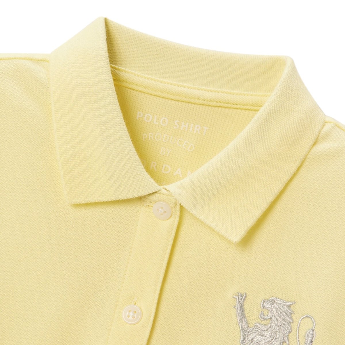 Women's Cotton Lycra 3D Lion Embroidery Polo - Giordano
