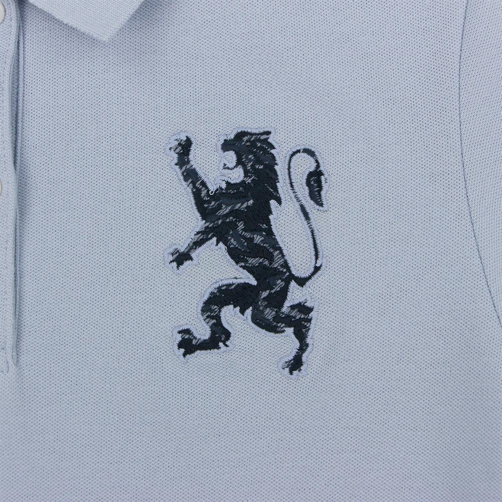 Women's Cotton Lycra 3D Lion Embroidery Polo - Giordano