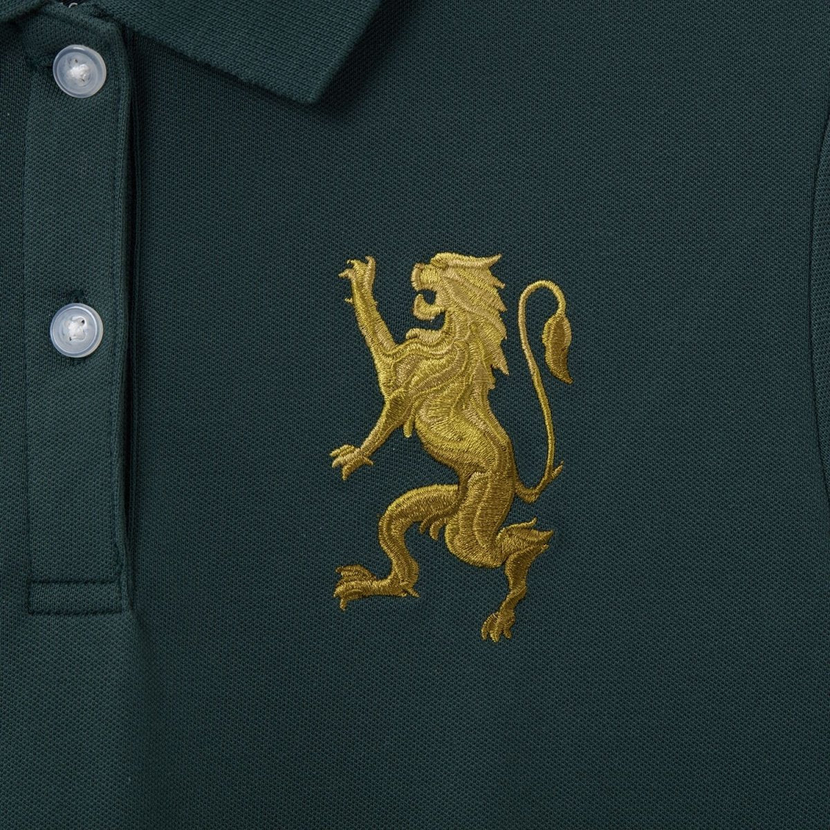 Women's Cotton Lycra 3D Lion Embroidery Polo - Giordano