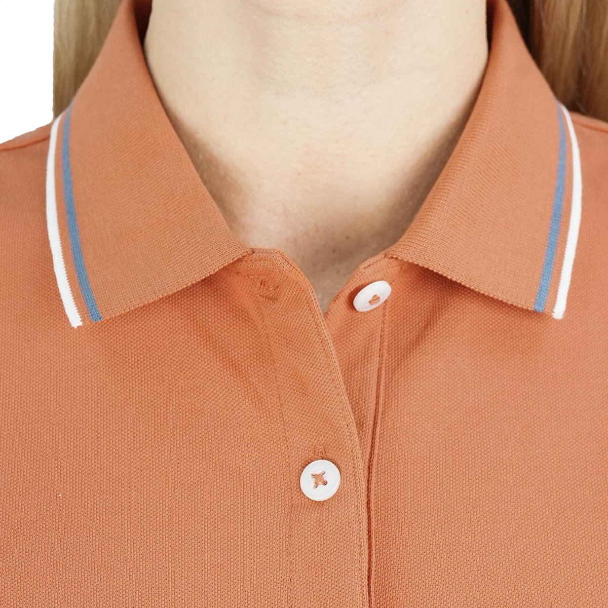 Women's Cotton Lycra Slim Fit Solid Polo - Giordano