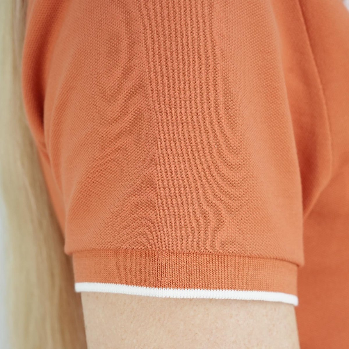 Women's Cotton Lycra Slim Fit Solid Polo - Giordano