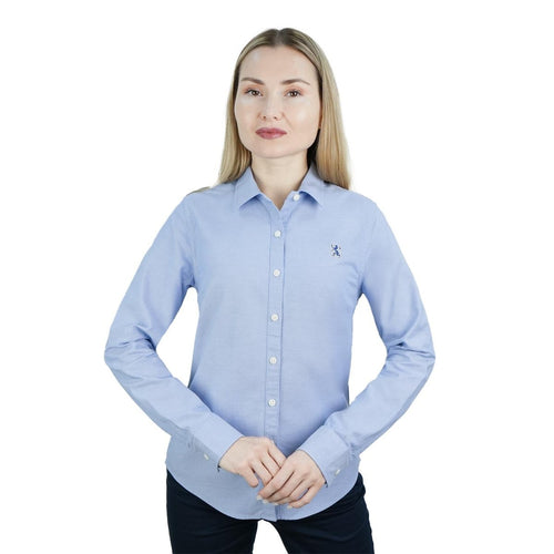 Women's Cotton Oxford Slim Fit Shirt With Lion Embroidery S - Shop Giordano