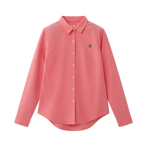 Women's Cotton Oxford Slim Fit Shirt With Lion Embroidery S - Shop Giordano