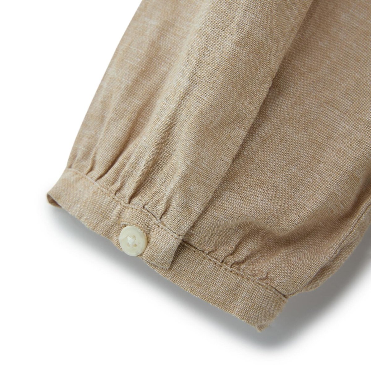 Women's Linen - Cotton Poplin V - Neck Long Sleeve Shirt - Giordano