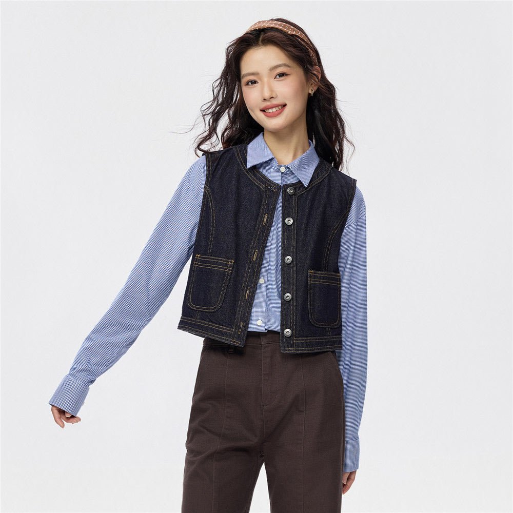 Women's Loose Fit Shirt: Oxford Fabric, Long Sleeve - Giordano