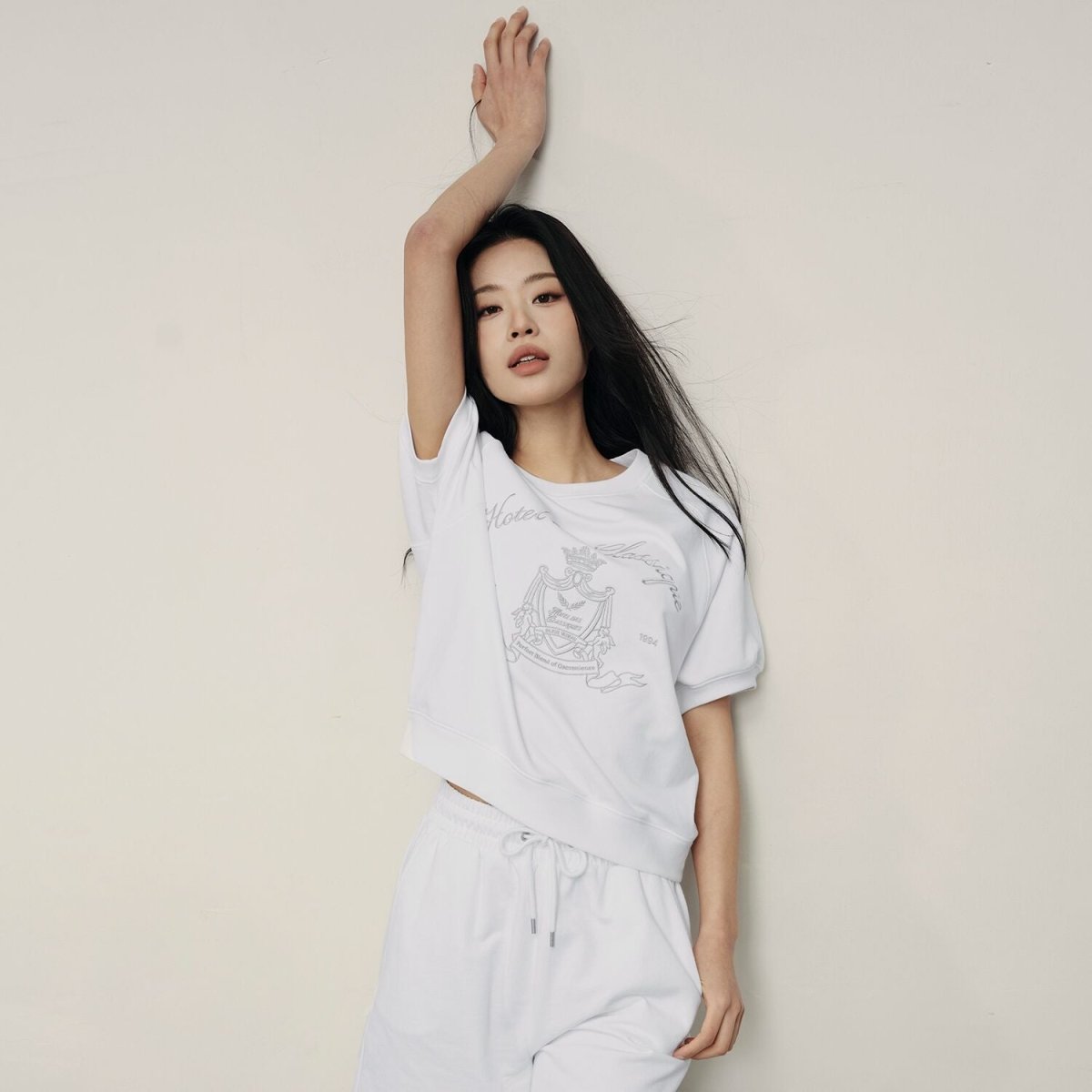 Women's Printed Cotton Terry Loose Fit T-Shirt | Korea Collection - Giordano