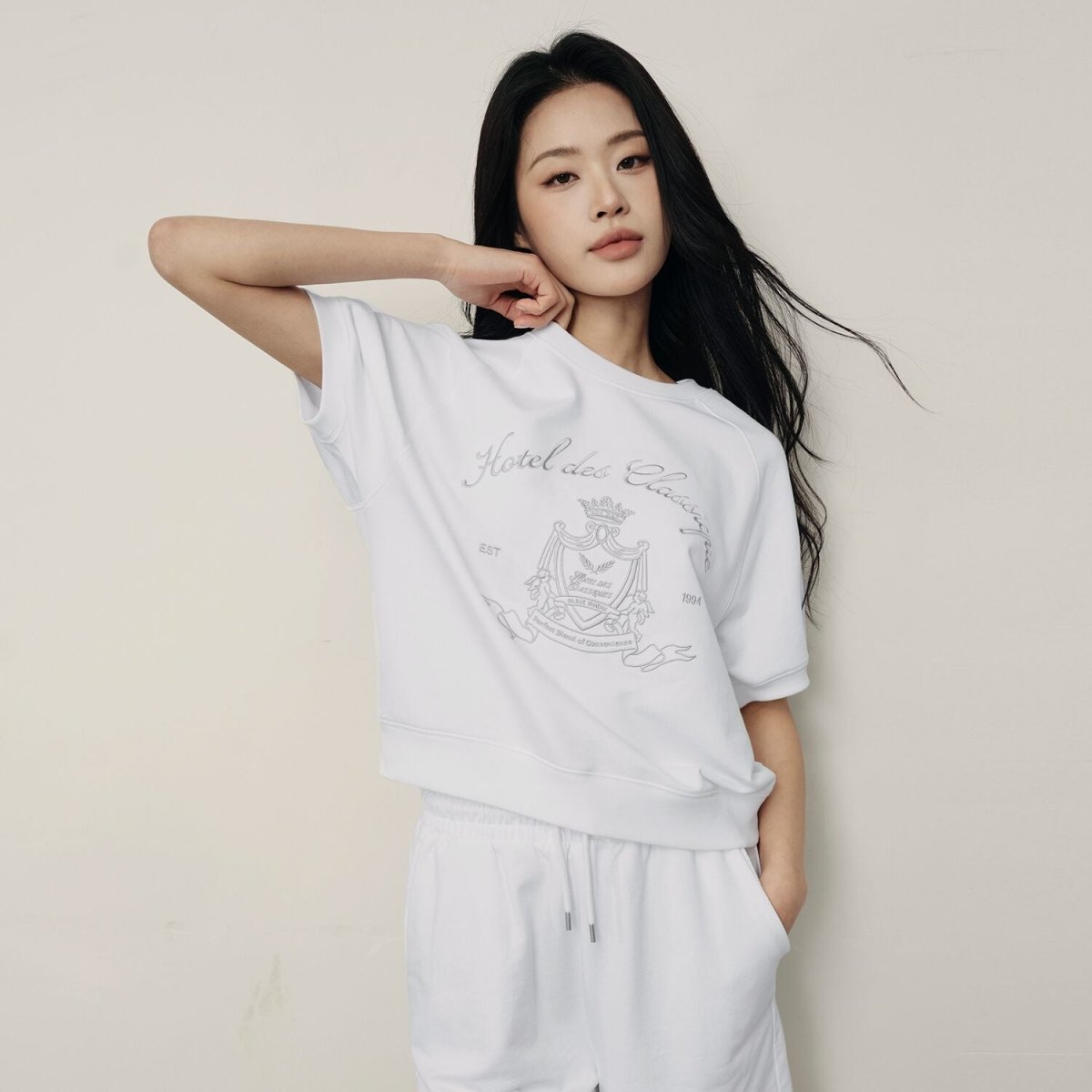 Women's Printed Cotton Terry Loose Fit T-Shirt | Korea Collection - Giordano