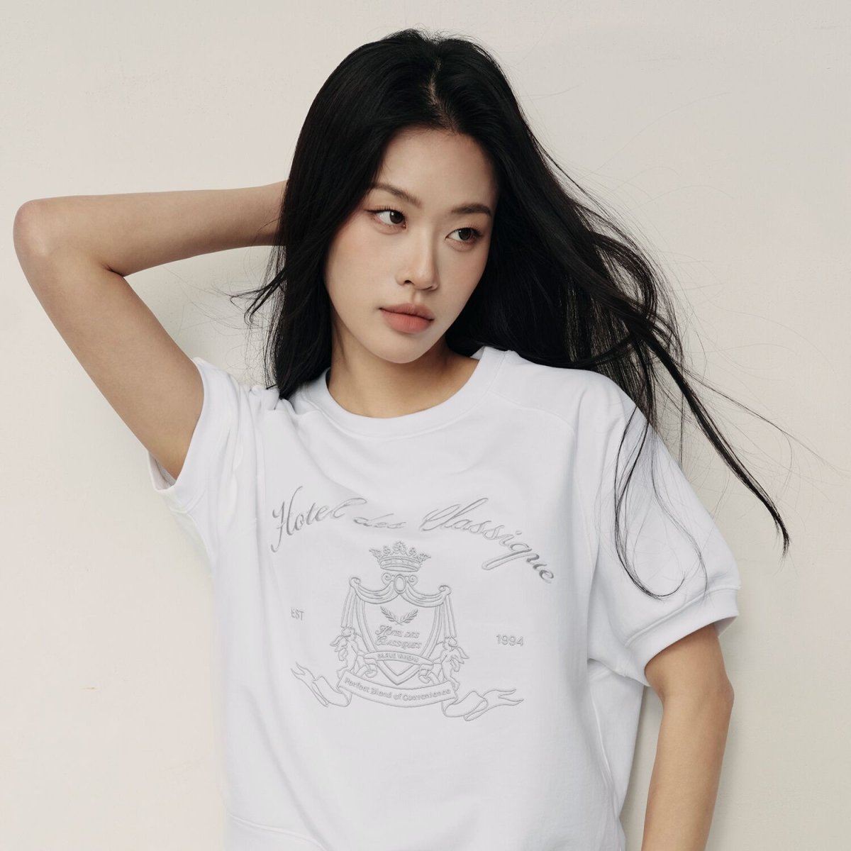 Women's Printed Cotton Terry Loose Fit T-Shirt | Korea Collection - Giordano