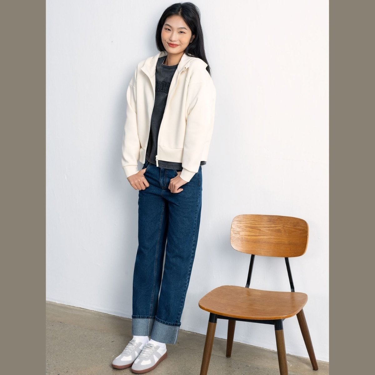 Women's Relaxed Fit Interlock Hoodie Knit Jacket - Giordano