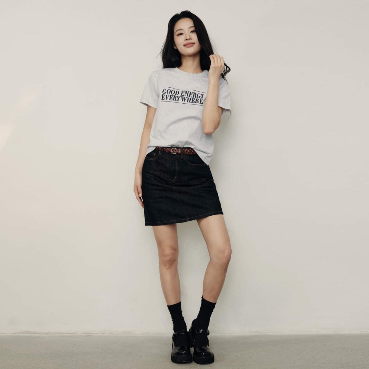 Women's Relaxed Fit Printed Crew Neck Cotton Tee | Kr Collection - Giordano
