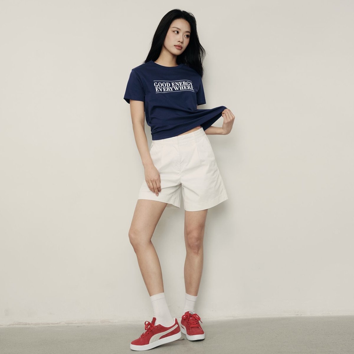 Women's Relaxed Fit Printed Crew Neck Cotton Tee | Kr Collection - Giordano