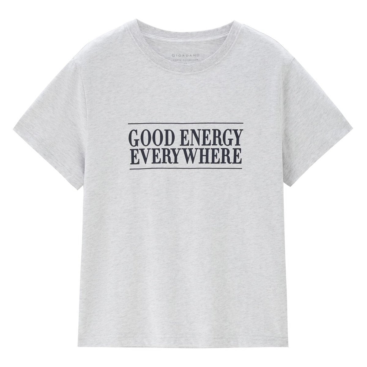 Women's Relaxed Fit Printed Crew Neck Cotton Tee | Kr Collection - Giordano