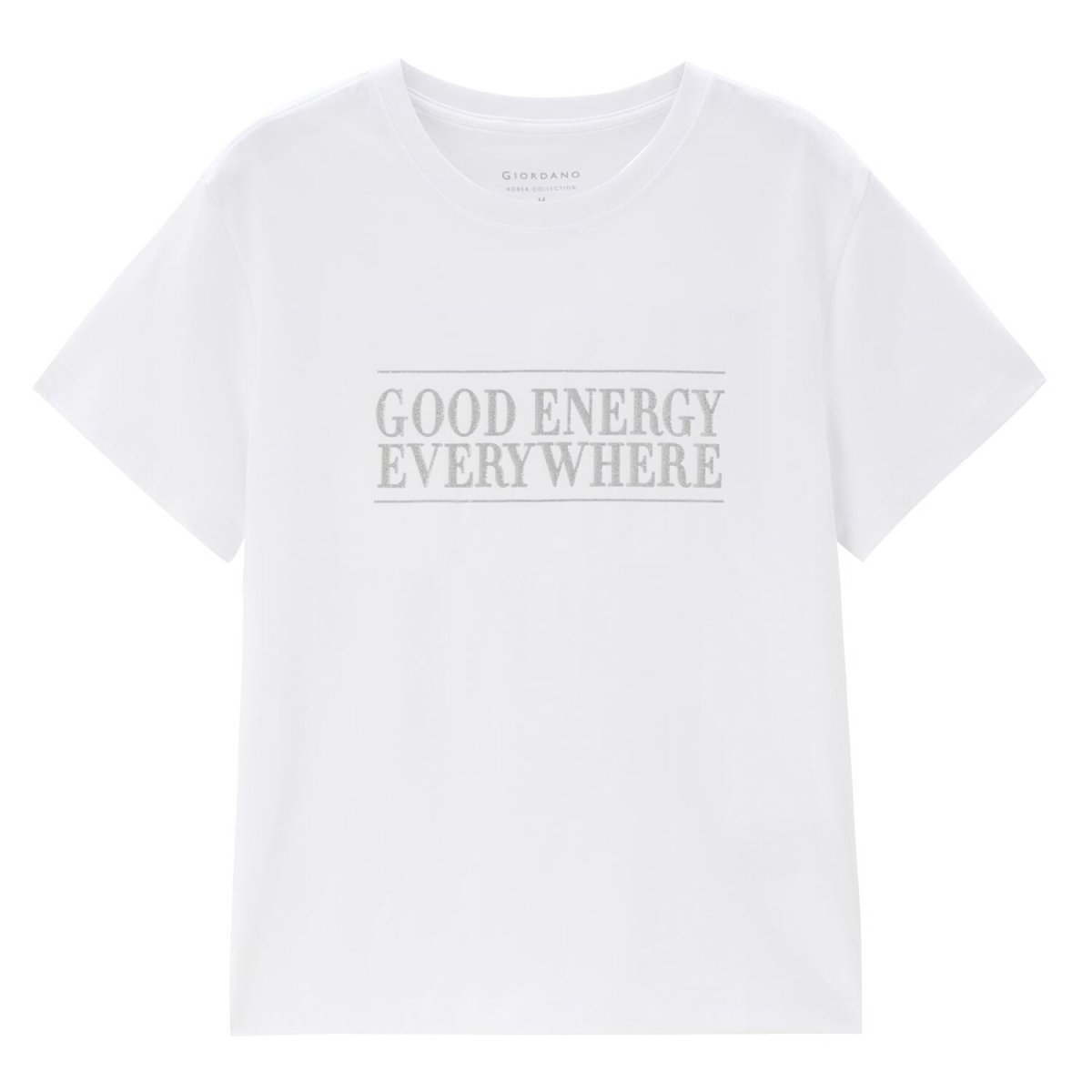 Women's Relaxed Fit Printed Crew Neck Cotton Tee | Kr Collection - Giordano