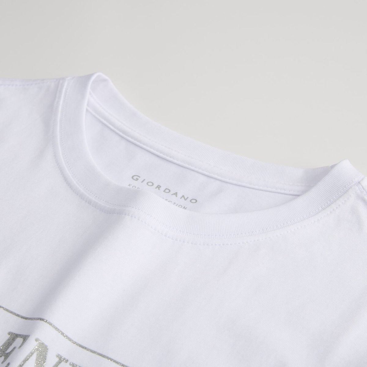 Women's Relaxed Fit Printed Crew Neck Cotton Tee | Kr Collection - Giordano