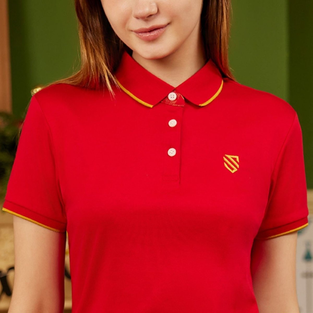 Women's Slim Fit Embroidery Bold Polo (Liquid Touch) - Giordano
