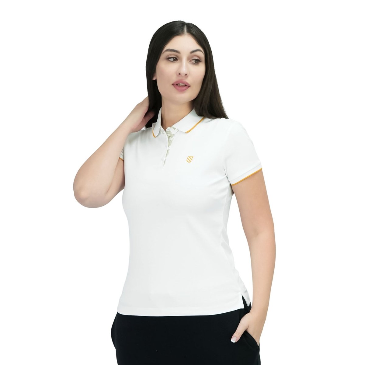 Women's Slim Fit Embroidery Bold Polo (Liquid Touch) - Giordano