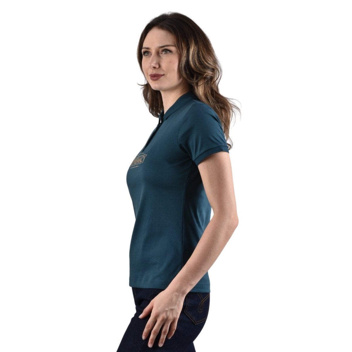 Women's Slim Fit Embroidery Bold Polo (Liquid Touch) - Giordano