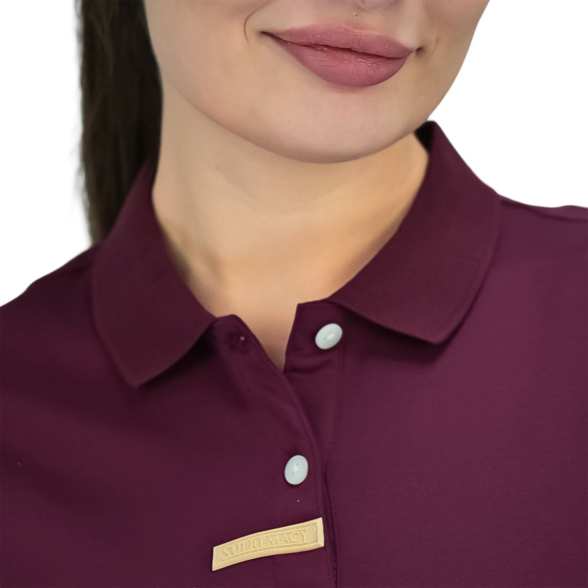 Women's Slim Fit Embroidery Bold Polo (Liquid Touch) - Giordano