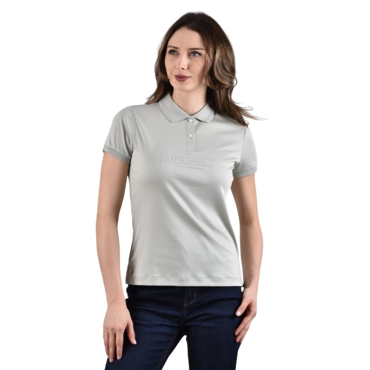 Women's Slim Fit Embroidery Bold Polo (Liquid Touch) - Giordano