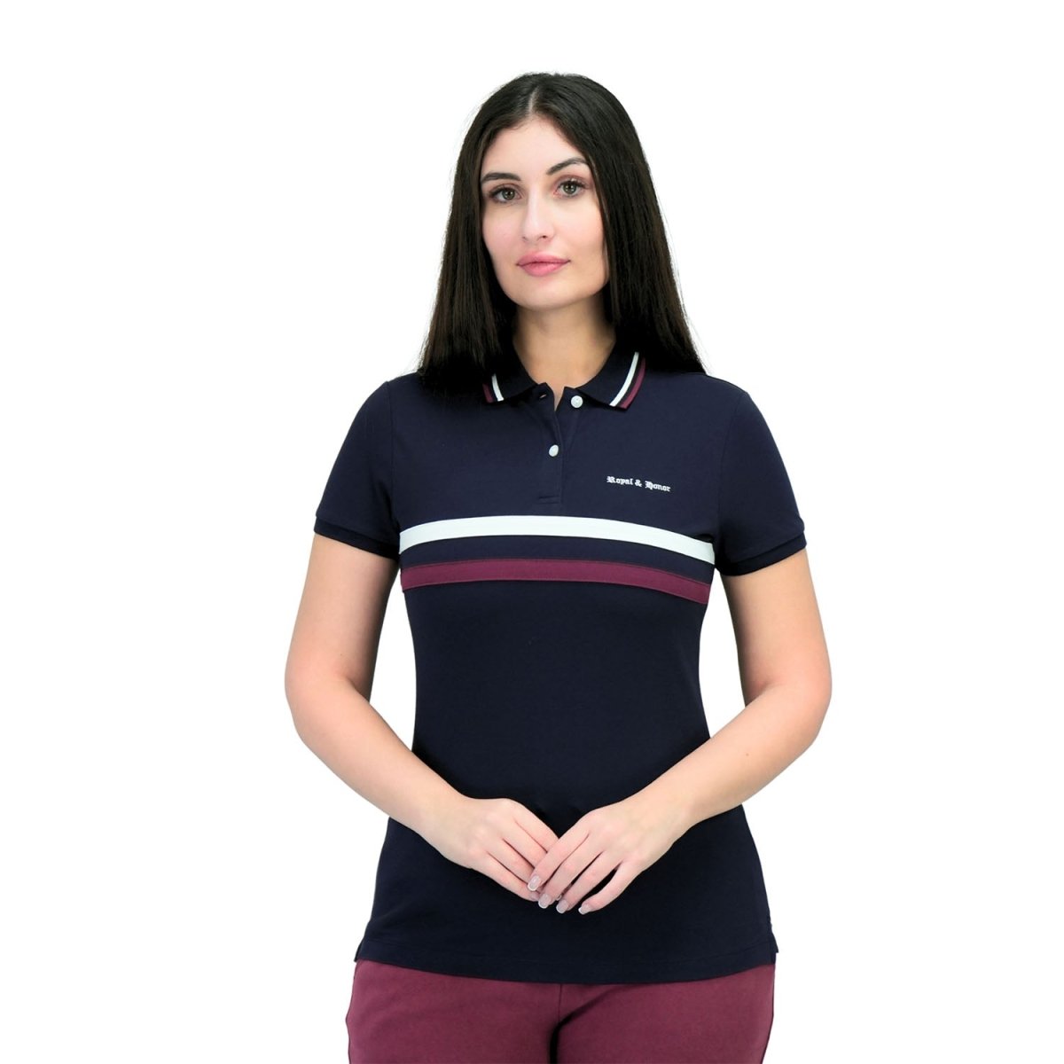 Women's Union Jack Polo Shirt - Cotton Lycra, Slim Fit - Giordano