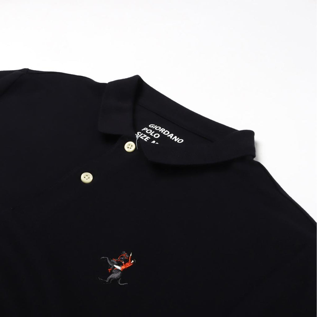 Men's Solid Small Napoleon Polo