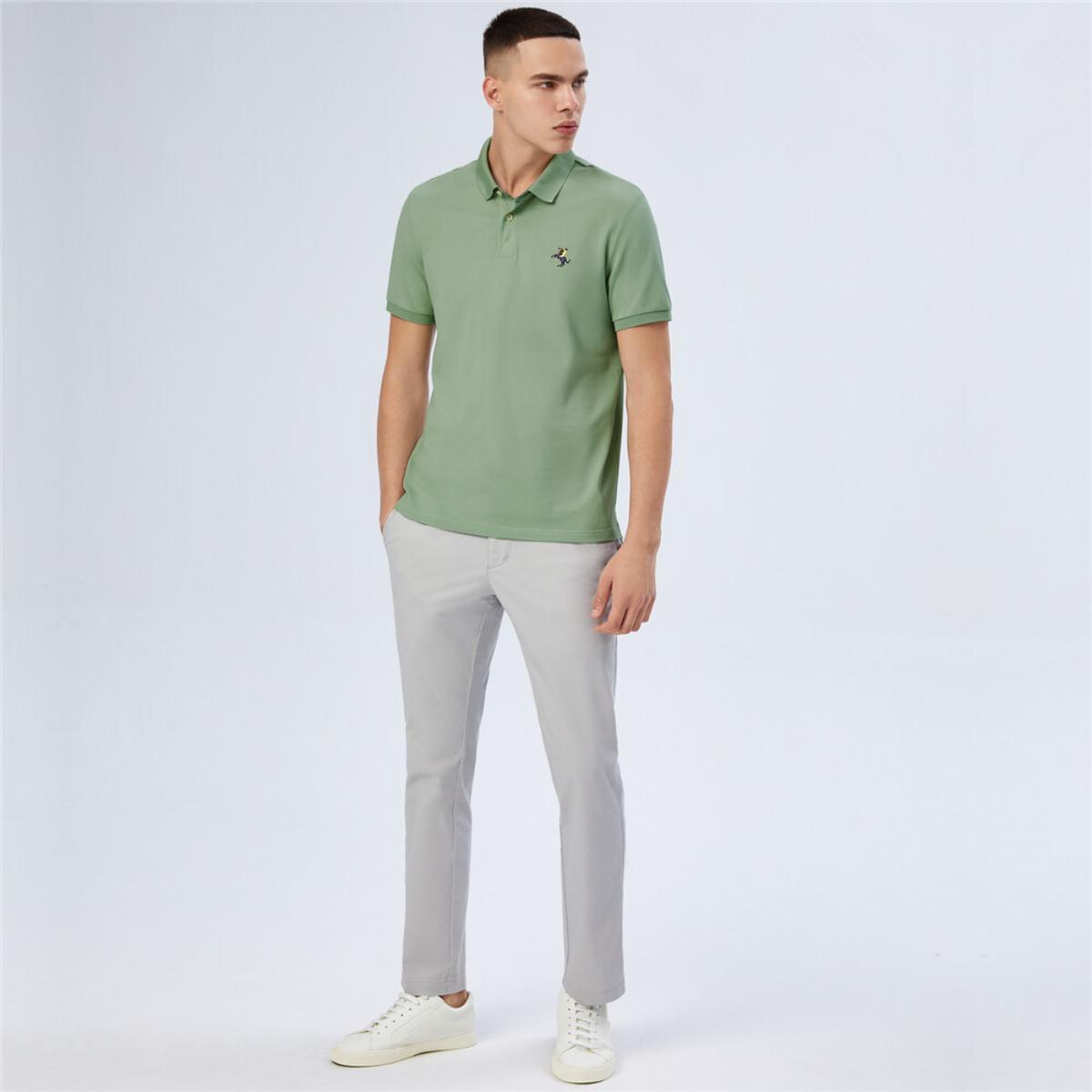 Men's Solid Small Napoleon Polo