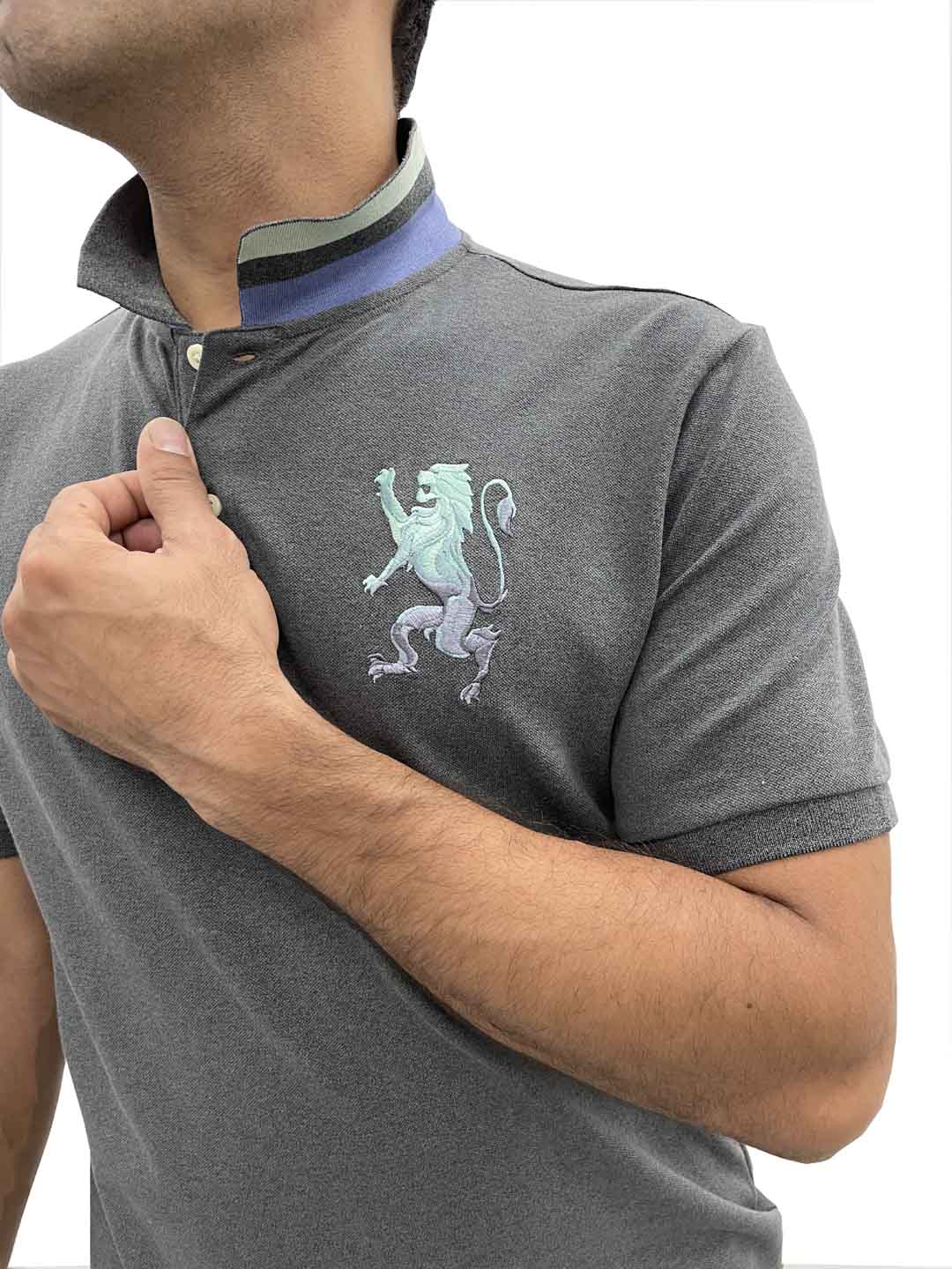 Men's 3D Lion Polo