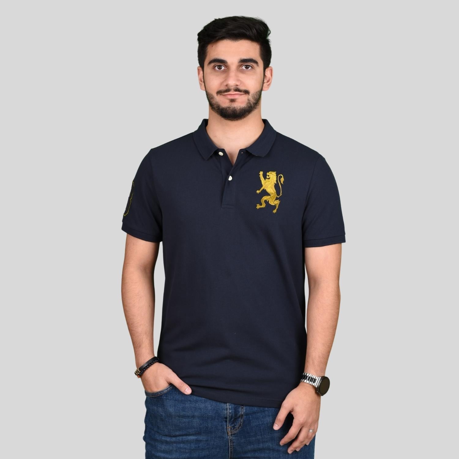 Men's 3D Lion Polo