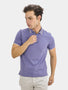 Giordano Men's Cotton Lycra Pique Slim Fit Polo-Purple