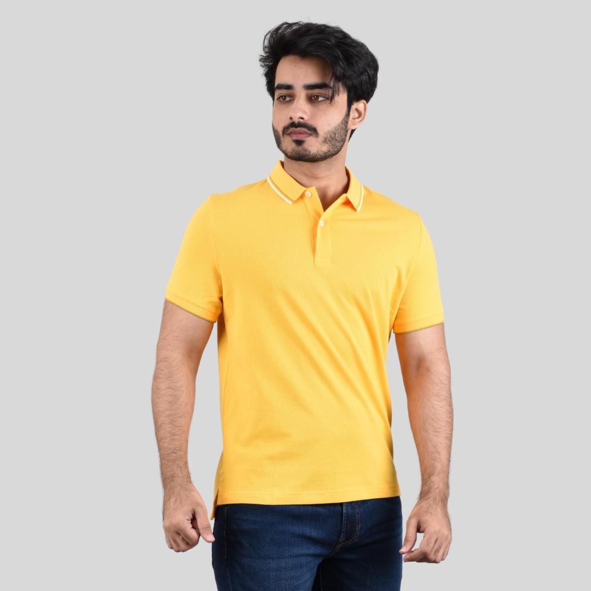 Men's Cotton Lycra Pique Slim Fit Polo