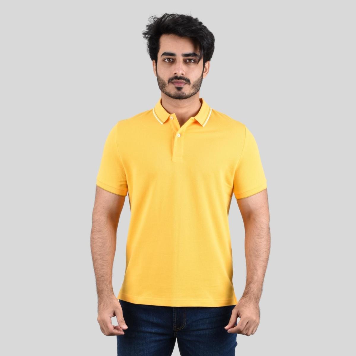 Men's Cotton Lycra Pique Slim Fit Polo