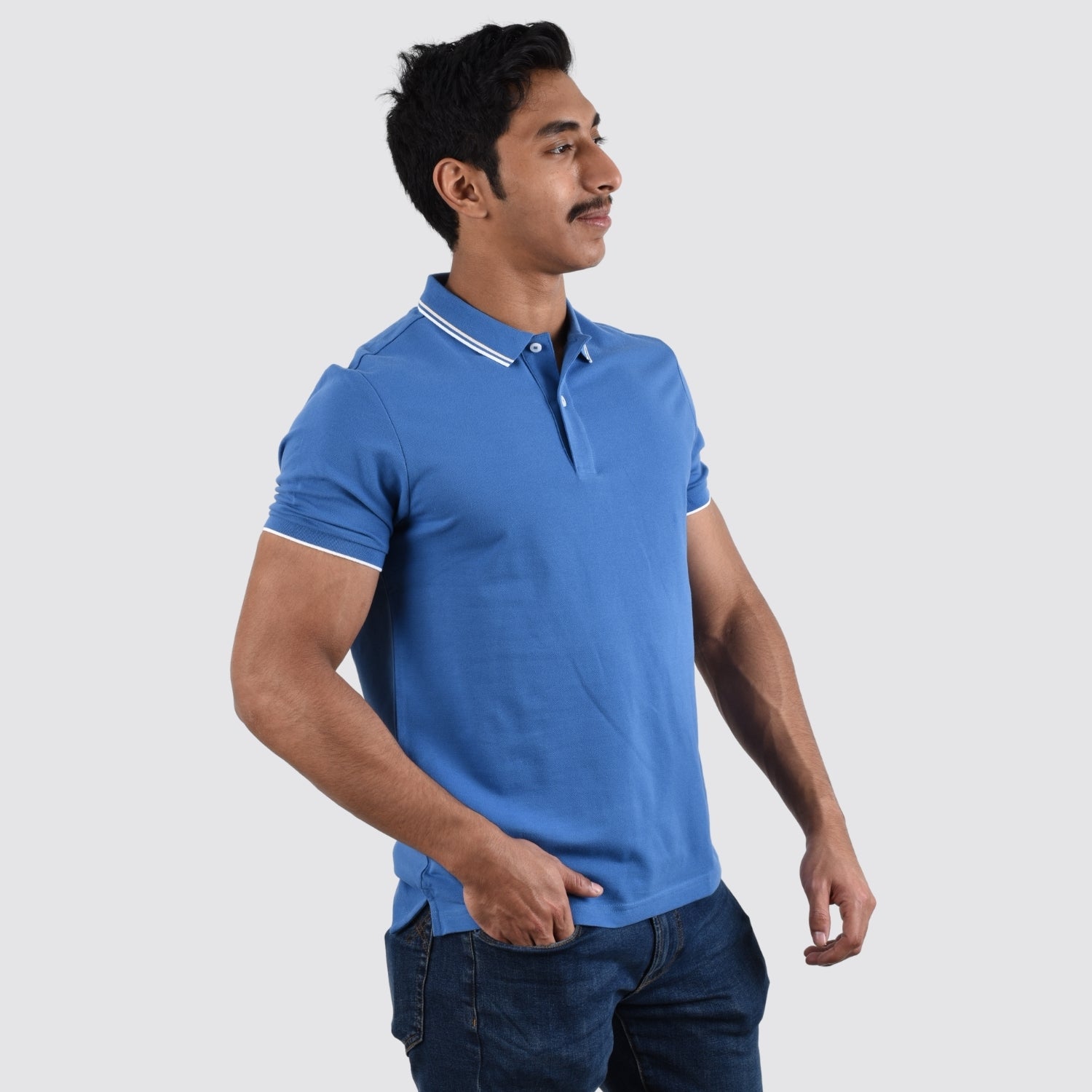 Men's Cotton Lycra Pique Slim Fit Polo