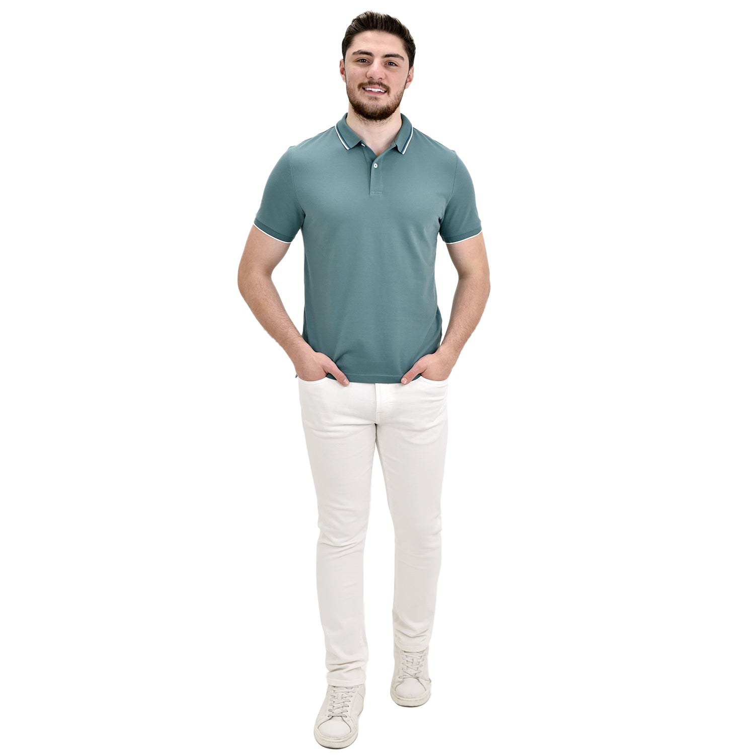 Men's Cotton Lycra Pique Slim Fit Polo