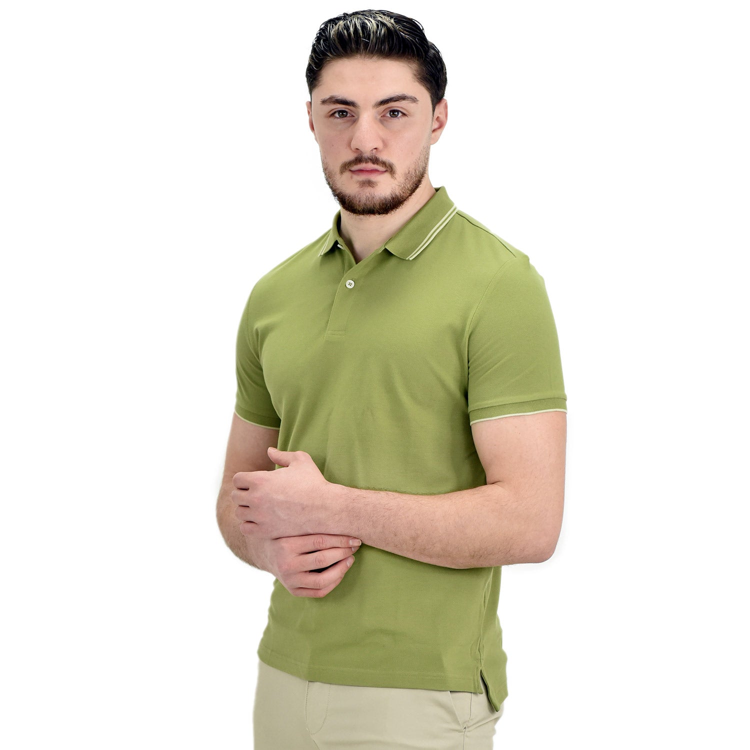 Men's Cotton Lycra Pique Slim Fit Polo