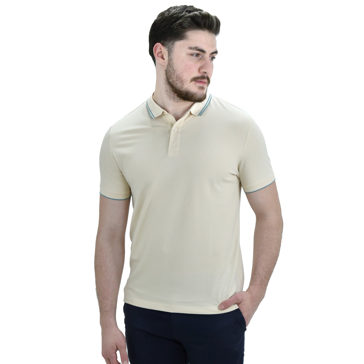 Giordano Men's Cotton Lycra Pique Slim Fit Polo-Brown