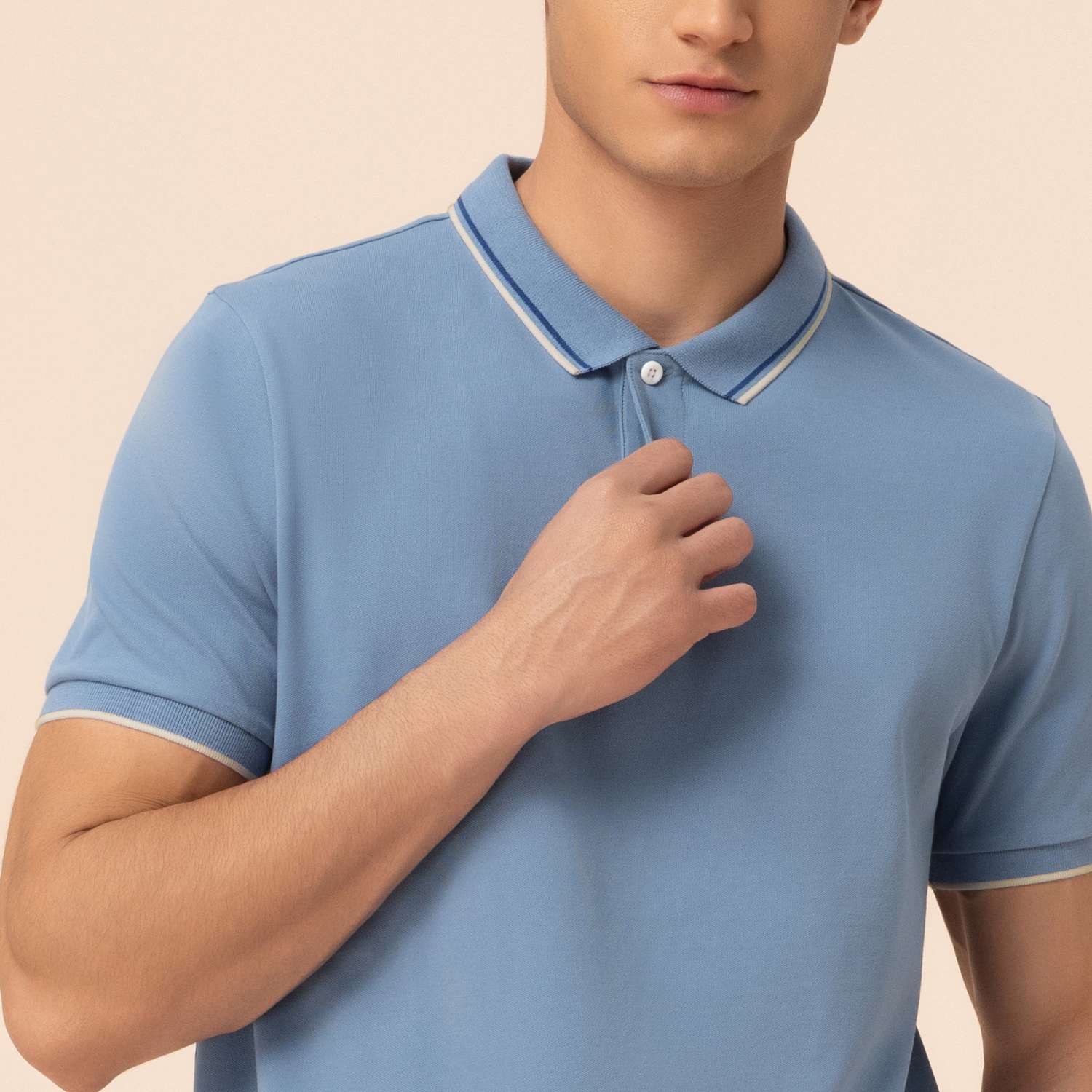 Men's Cotton Lycra Pique Slim Fit Polo