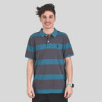Men's Cotton Blend Stripe Short Sleeve Polo