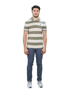 Men's Cotton Blend Stripe Short Sleeve Polo
