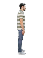 Men's Cotton Blend Stripe Short Sleeve Polo