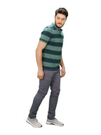 Men's Cotton Blend Stripe Short Sleeve Polo