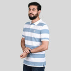 Men's Cotton Blend Stripe Short Sleeve Polo