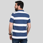 Men's Cotton Blend Stripe Short Sleeve Polo