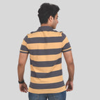 Men's Cotton Blend Stripe Short Sleeve Polo